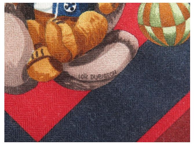 Hermès NUOVO FOULARD HERMES CONFIDENTS DES COEURS CARRE 90 CASHMERE E SETA Rosso - vista 7