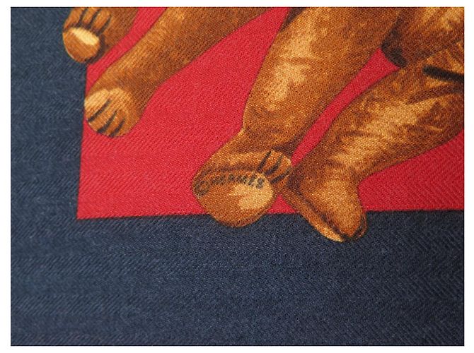 Hermès NUOVO FOULARD HERMES CONFIDENTS DES COEURS CARRE 90 CASHMERE E SETA Rosso - vista 8