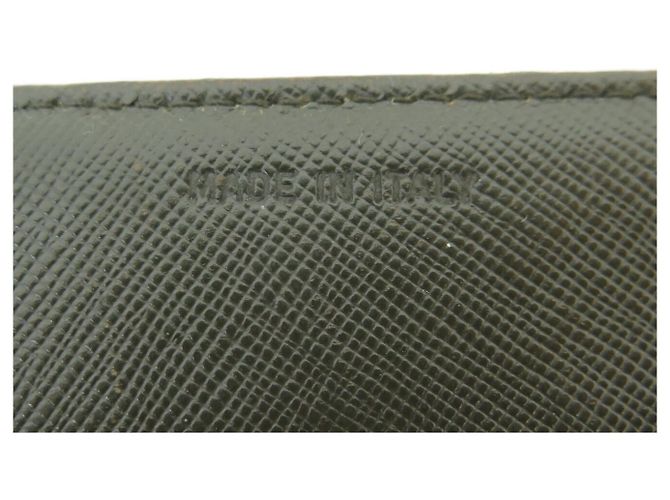 PRADA NYLON-GELDBEUTEL MIT LOGO-PLAKETTE GRÜN KARTENHALTER WALLET - Ansicht 8