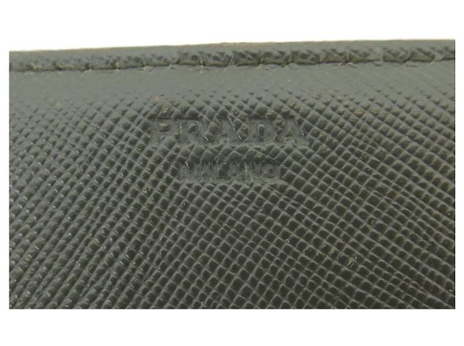 PRADA NYLON-GELDBEUTEL MIT LOGO-PLAKETTE GRÜN KARTENHALTER WALLET - Ansicht 9