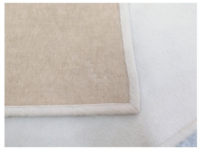 Hermès COPERTA HERMES JUNGLE LOVE IN CASHMERE E SETA BEIGE - vista 10