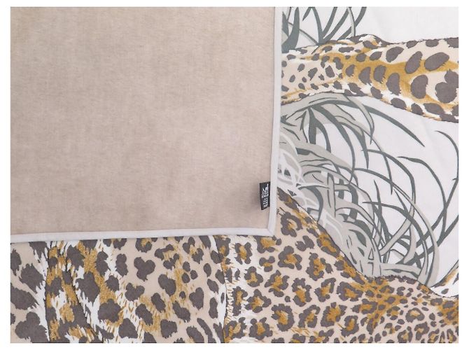 Hermès COPERTA HERMES JUNGLE LOVE IN CASHMERE E SETA BEIGE - vista 7