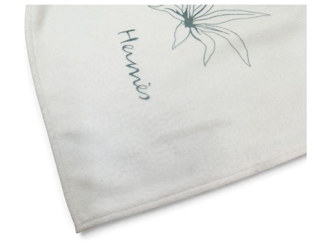 Hermès COPERTA HERMES JUNGLE LOVE IN CASHMERE E SETA BEIGE - vista 9