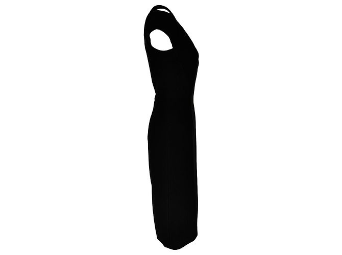 Abito midi Roland Mouret in viscosa nera Nero - vista 2