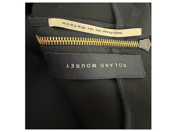Abito midi Roland Mouret in viscosa nera Nero - vista 5