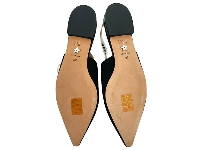 Dior J'Adior Slingback Ballerinas aus schwarzem Polyester - Ansicht 13