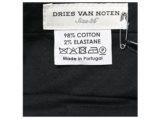 Pantalones Dries Van Noten en algodón negro Impresión de pitón - vista 4