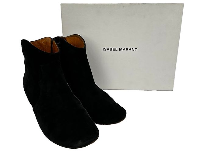 Stivaletti Isabel Marant Dicker in camoscio nero - vista 16