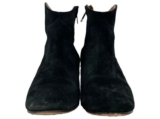 Stivaletti Isabel Marant Dicker in camoscio nero - vista 2