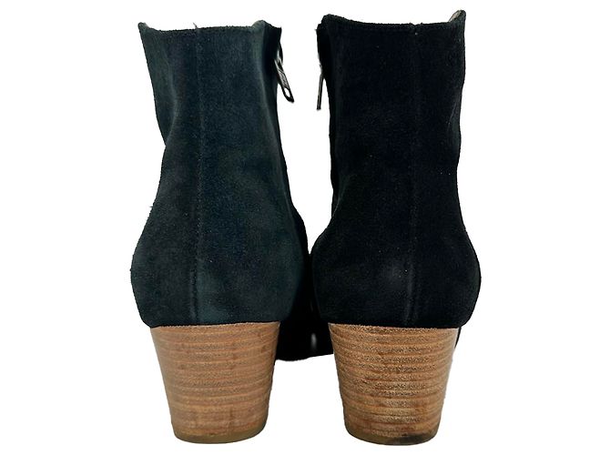 Stivaletti Isabel Marant Dicker in camoscio nero - vista 6