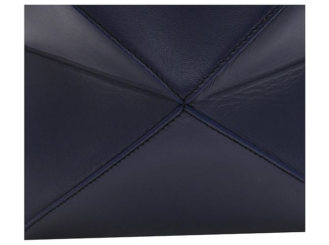 Borsa Tote Loewe Puzzle Fold in pelle nera Nero - vista 12