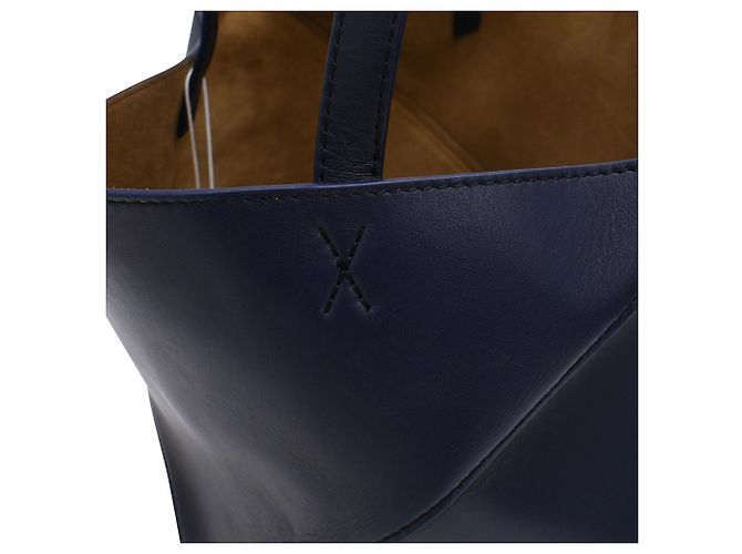 Borsa Tote Loewe Puzzle Fold in pelle nera Nero - vista 15