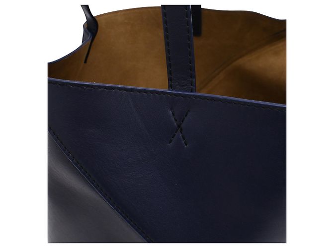 Borsa Tote Loewe Puzzle Fold in pelle nera Nero - vista 16