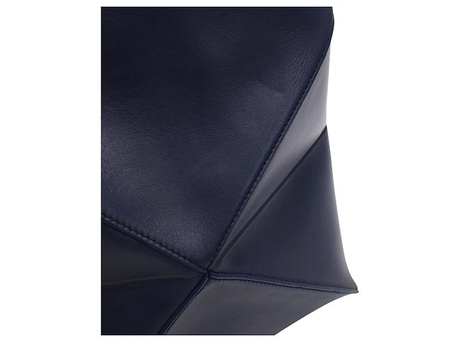 Borsa Tote Loewe Puzzle Fold in pelle nera Nero - vista 17