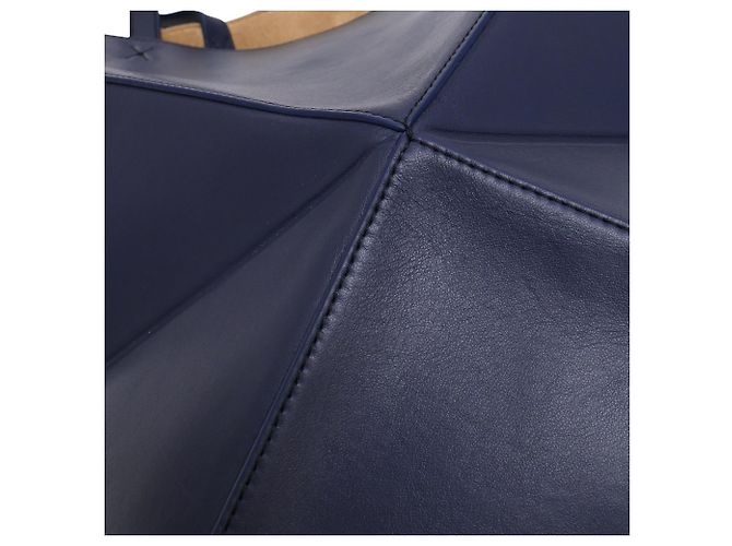 Borsa Tote Loewe Puzzle Fold in pelle nera Nero - vista 24