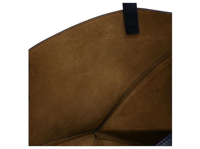 Borsa Tote Loewe Puzzle Fold in pelle nera Nero - vista 9
