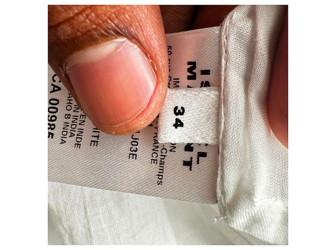 Blusa con volantes Isabel Marant Etoile Pamias en algodón blanco - vista 8