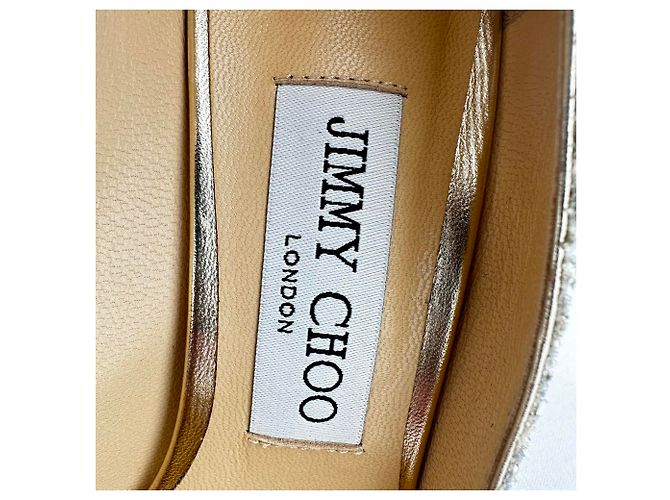 Décolleté Jimmy Choo Romy 85 Glitter in pelle argento - vista 11