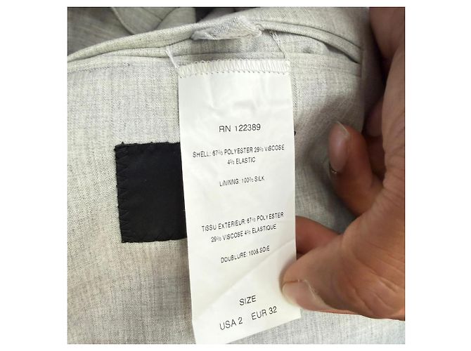 Blazer monopetto The Row in poliestere grigio - vista 8
