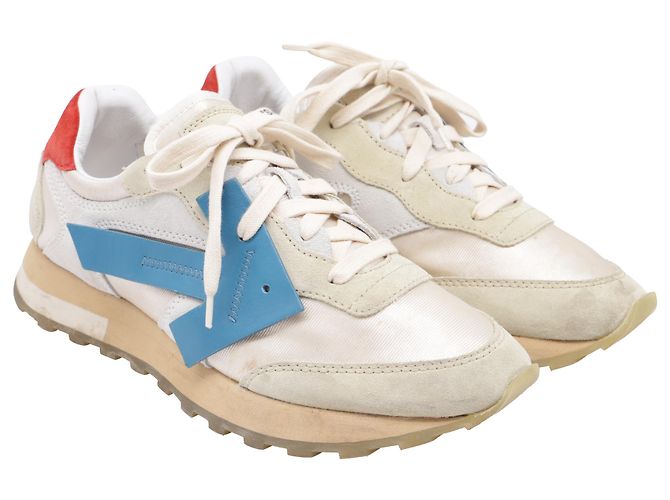 Off White Baskets Off-White HG Runner en polyester blanc et daim - vue 3