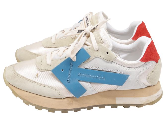 Off White Baskets Off-White HG Runner en polyester blanc et daim - vue 4