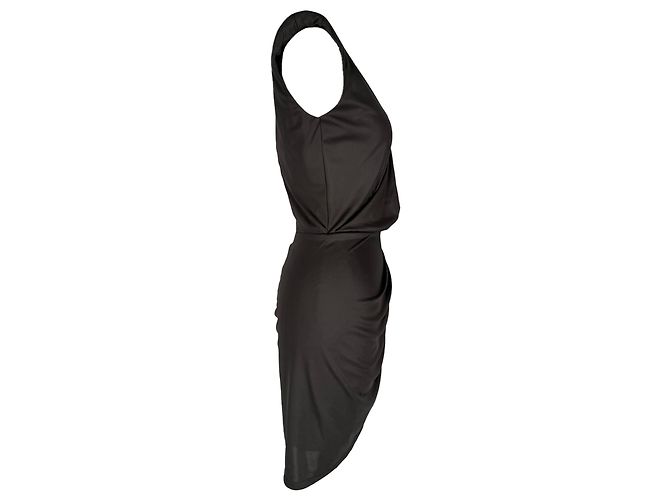 Balmain Mini-Kleid aus Jersey in schwarzem Polyester - Ansicht 2