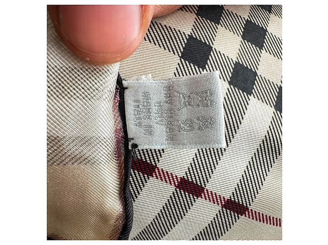 Foulard quadrato Burberry Nova Check in seta beige - vista 4