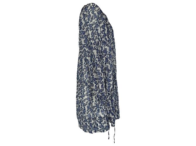 Mini abito Isabel Marant Etoile stampato prezzemolo in cotone blu - vista 2