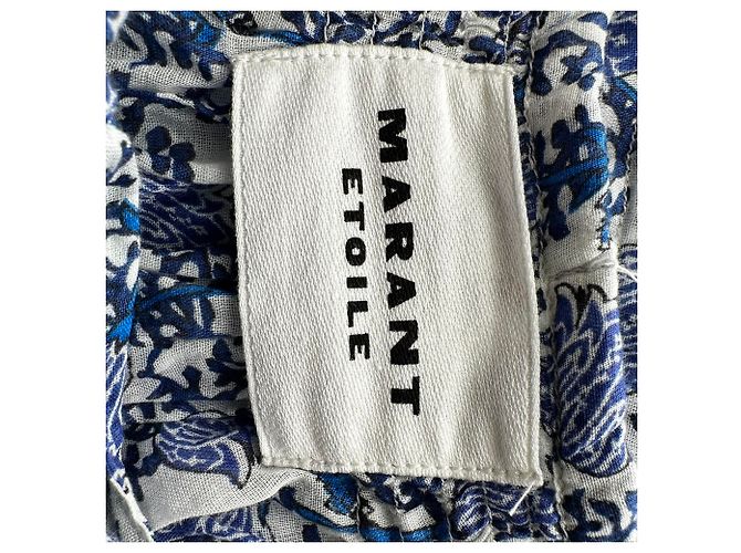 Mini abito Isabel Marant Etoile stampato prezzemolo in cotone blu - vista 4