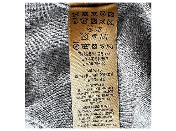 Burberry Vintage Check Cardigan mit Ellenbogen-Patches aus grauer Merinowolle - Ansicht 7