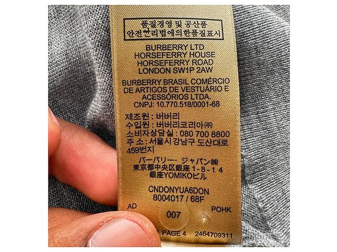 Burberry Vintage Check Cardigan mit Ellenbogen-Patches aus grauer Merinowolle - Ansicht 9