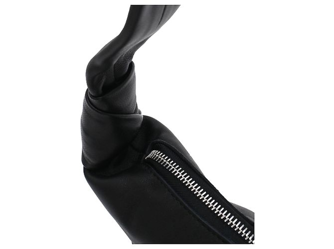Borsa Croissant Piccola Lemaire in pelle nera Nero - vista 17