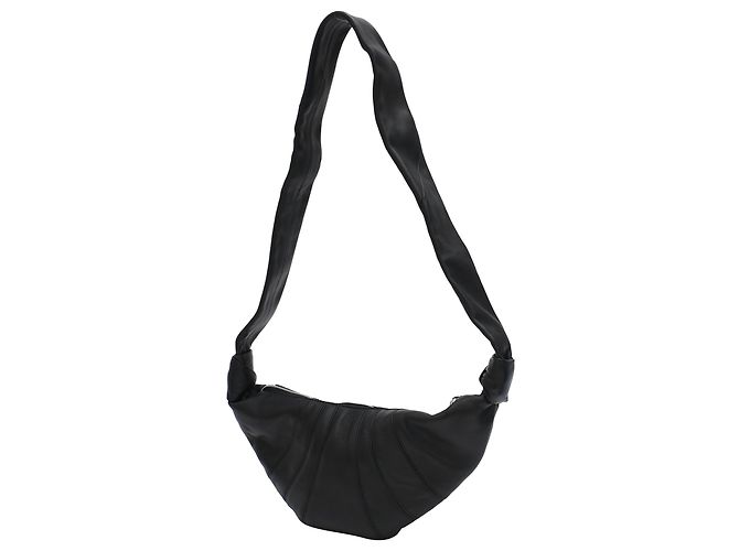 Borsa Croissant Piccola Lemaire in pelle nera Nero - vista 3