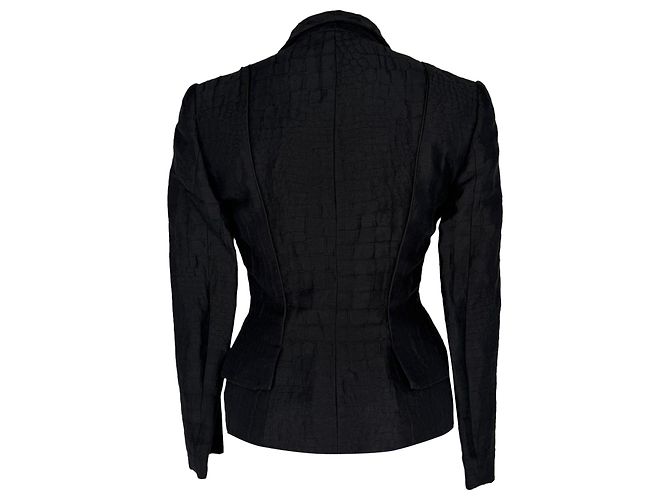 Veste de soirée Tom Ford en lin noir - vue 3