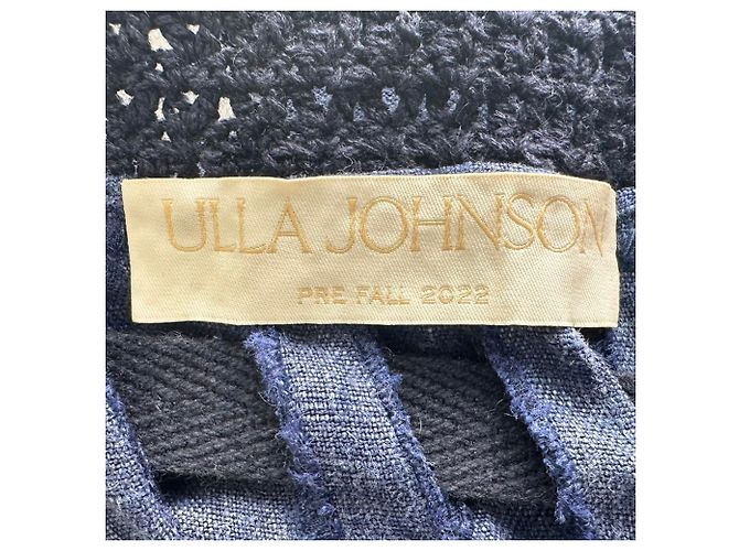 Top Halterneck Ulla Johnson in lino blu navy - vista 4