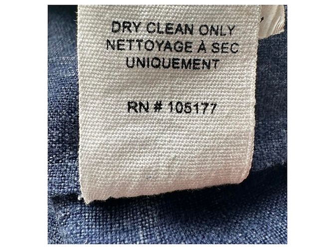 Top Halterneck Ulla Johnson in lino blu navy - vista 6