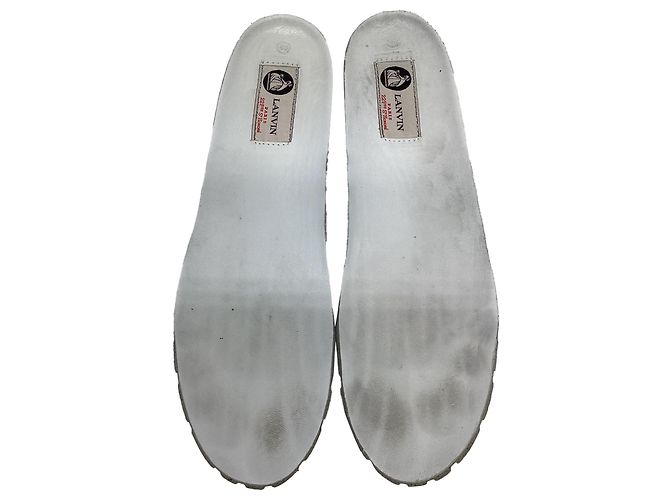 Sneaker basse Lanvin con stampa leopardata in pony hair marrone - vista 11
