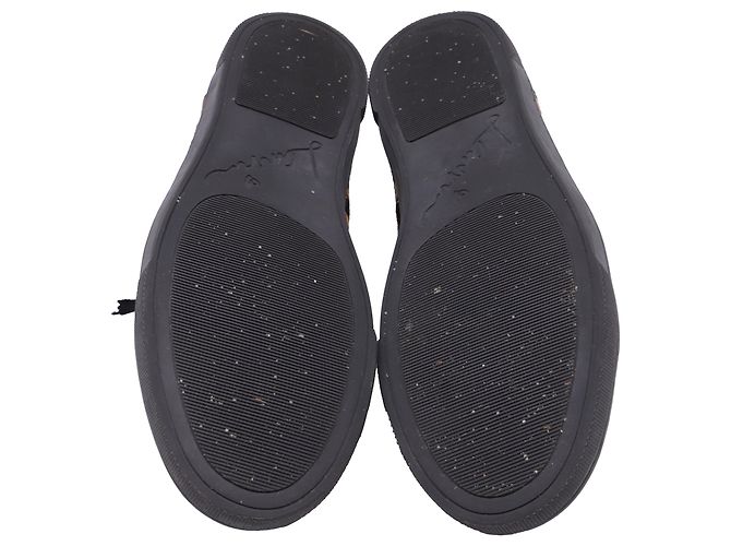 Sneaker basse Lanvin con stampa leopardata in pony hair marrone - vista 6