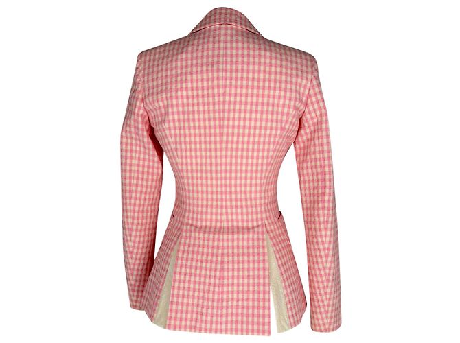 Altuzarra Gingham-Blazer aus rosa Baumwolle Braun Pink - Ansicht 3