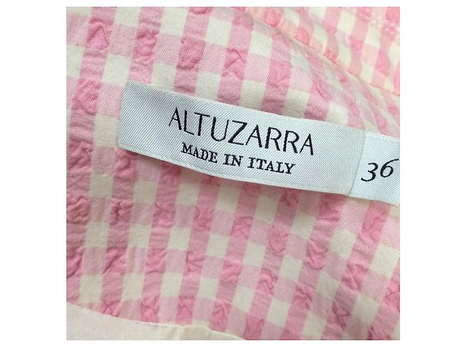 Altuzarra Gingham-Blazer aus rosa Baumwolle Braun Pink - Ansicht 4
