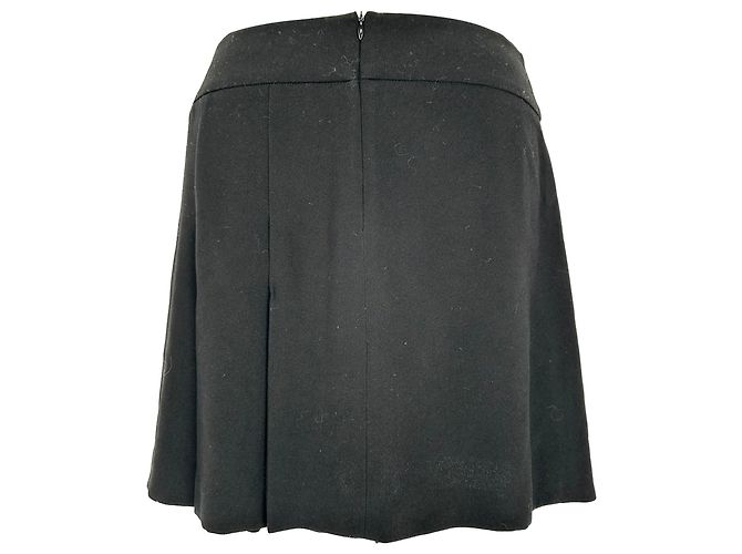 Minigonna a mezza piega Joseph in acetato nero - vista 3