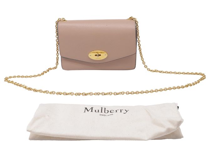Borsa a tracolla Mulberry Small Darley in pelle Nude Marrone Carne - vista 5