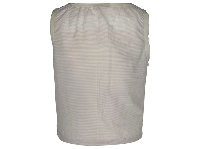 Alça Prada com riscas em algodão branco - vista 5