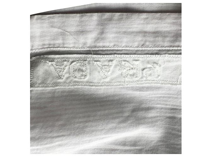 Alça Prada com riscas em algodão branco - vista 6