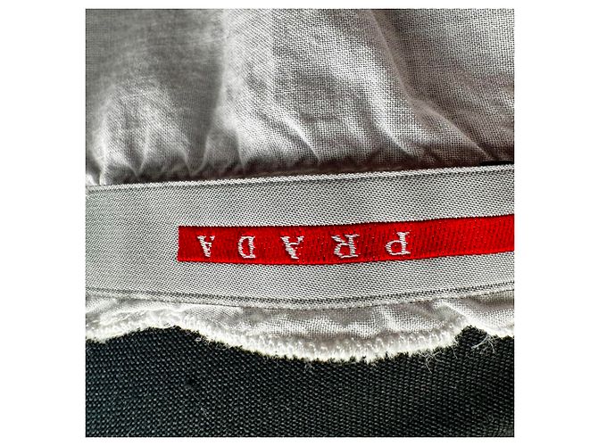 Alça Prada com riscas em algodão branco - vista 7