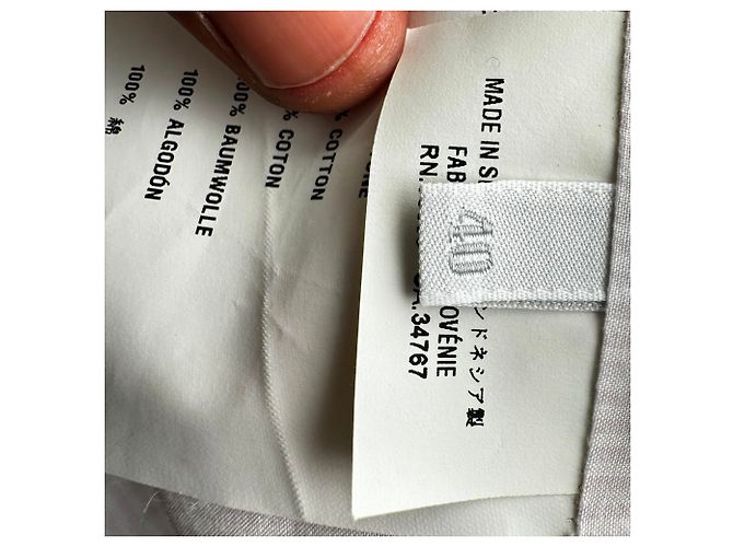 Alça Prada com riscas em algodão branco - vista 8