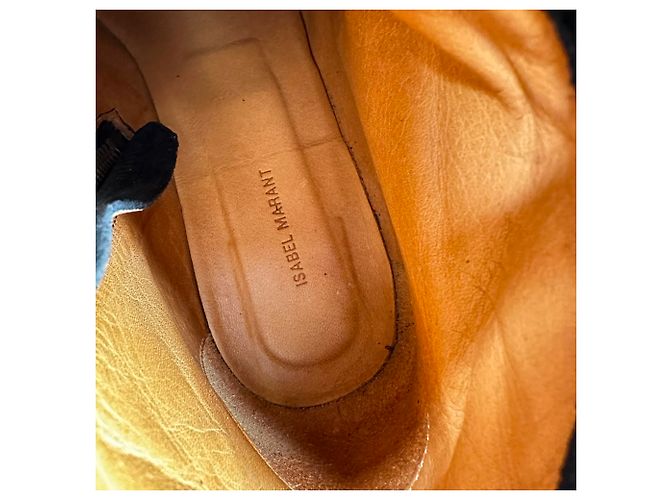 Stivaletti Isabel Marant Derst 60 in camoscio nero - vista 11