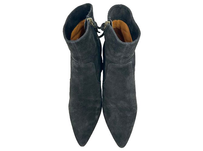 Stivaletti Isabel Marant Derst 60 in camoscio nero - vista 4