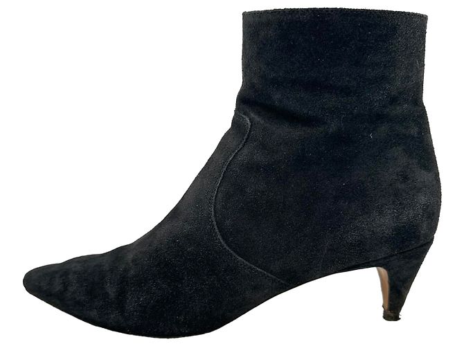 Stivaletti Isabel Marant Derst 60 in camoscio nero - vista 7