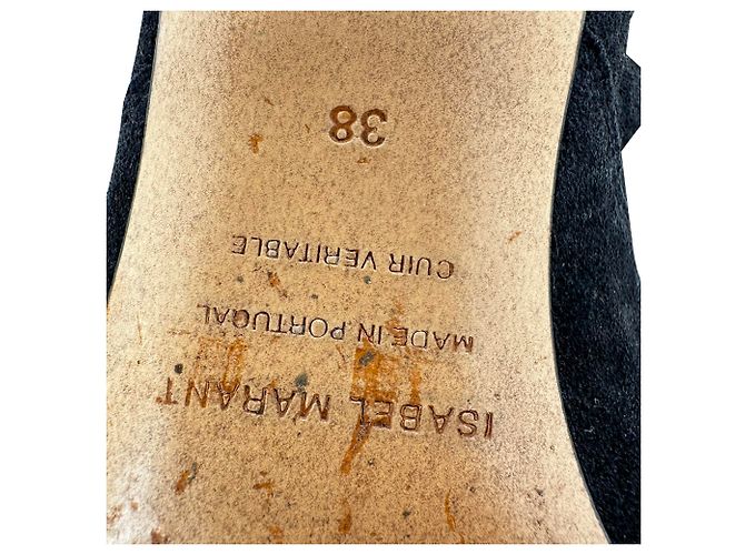Stivaletti Isabel Marant Derst 60 in camoscio nero - vista 8